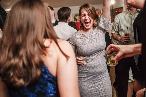Image of friends dancing on the dance floor