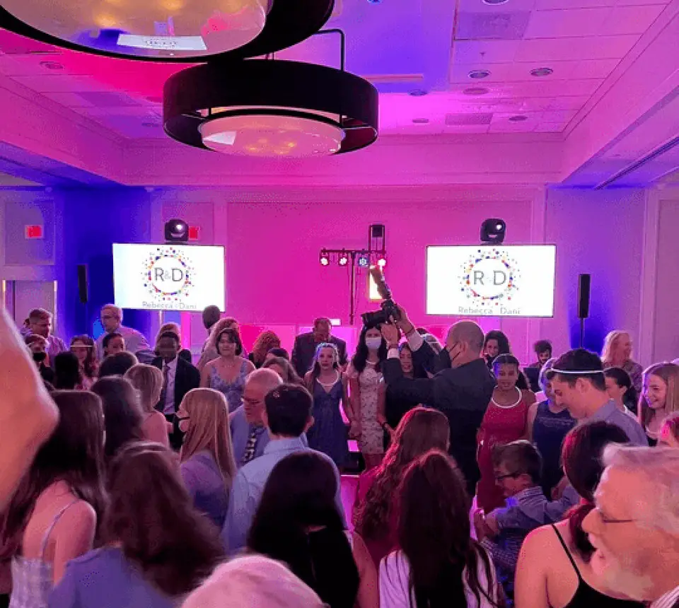 Group shot of people on the dancefloor